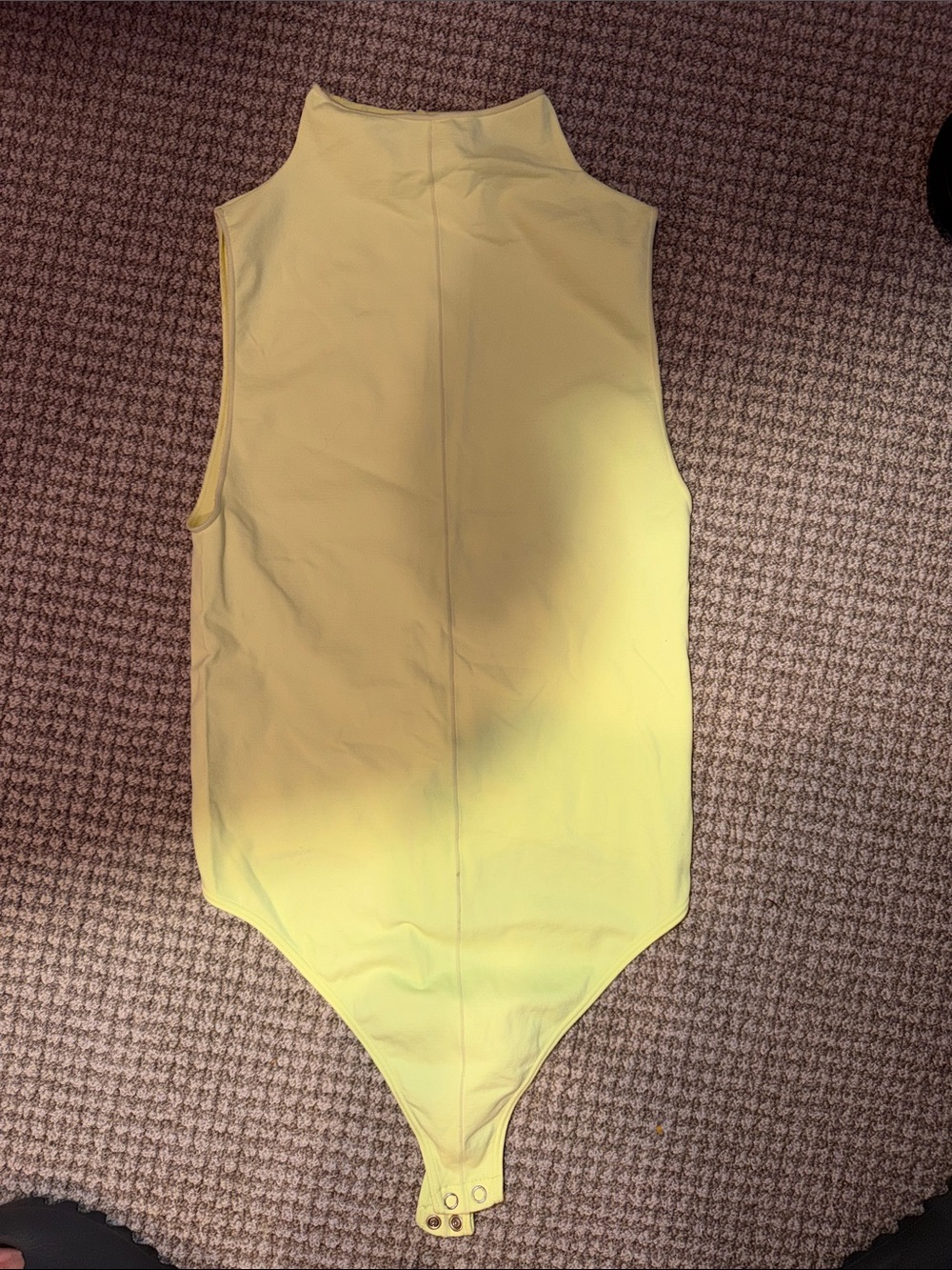 Good American Yellow High-Neck Sleeveless Bodysuit